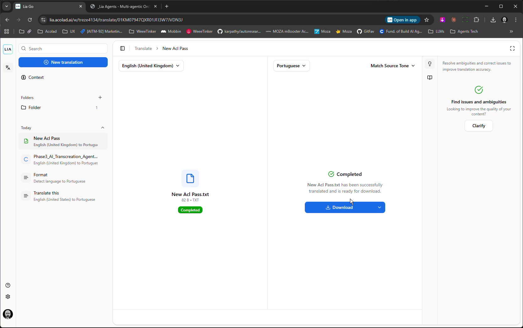Translation complete