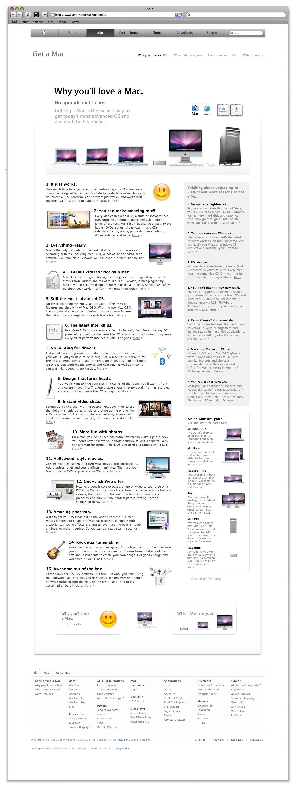 Apple.com/pt store hero banner featured in all languages