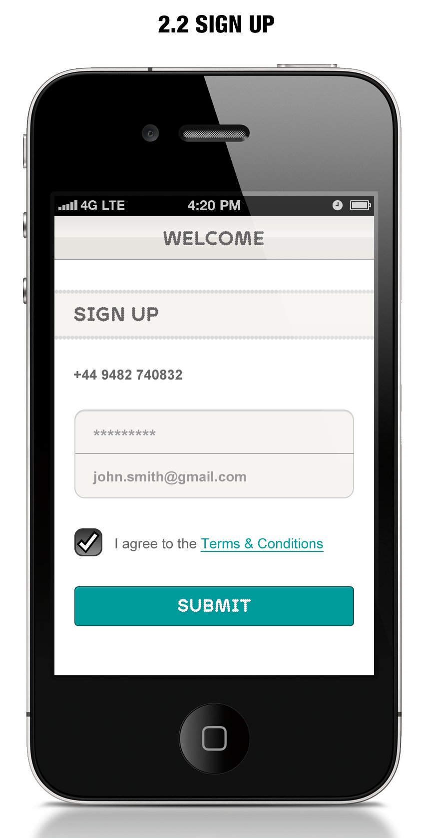 EE iPhone app sign up