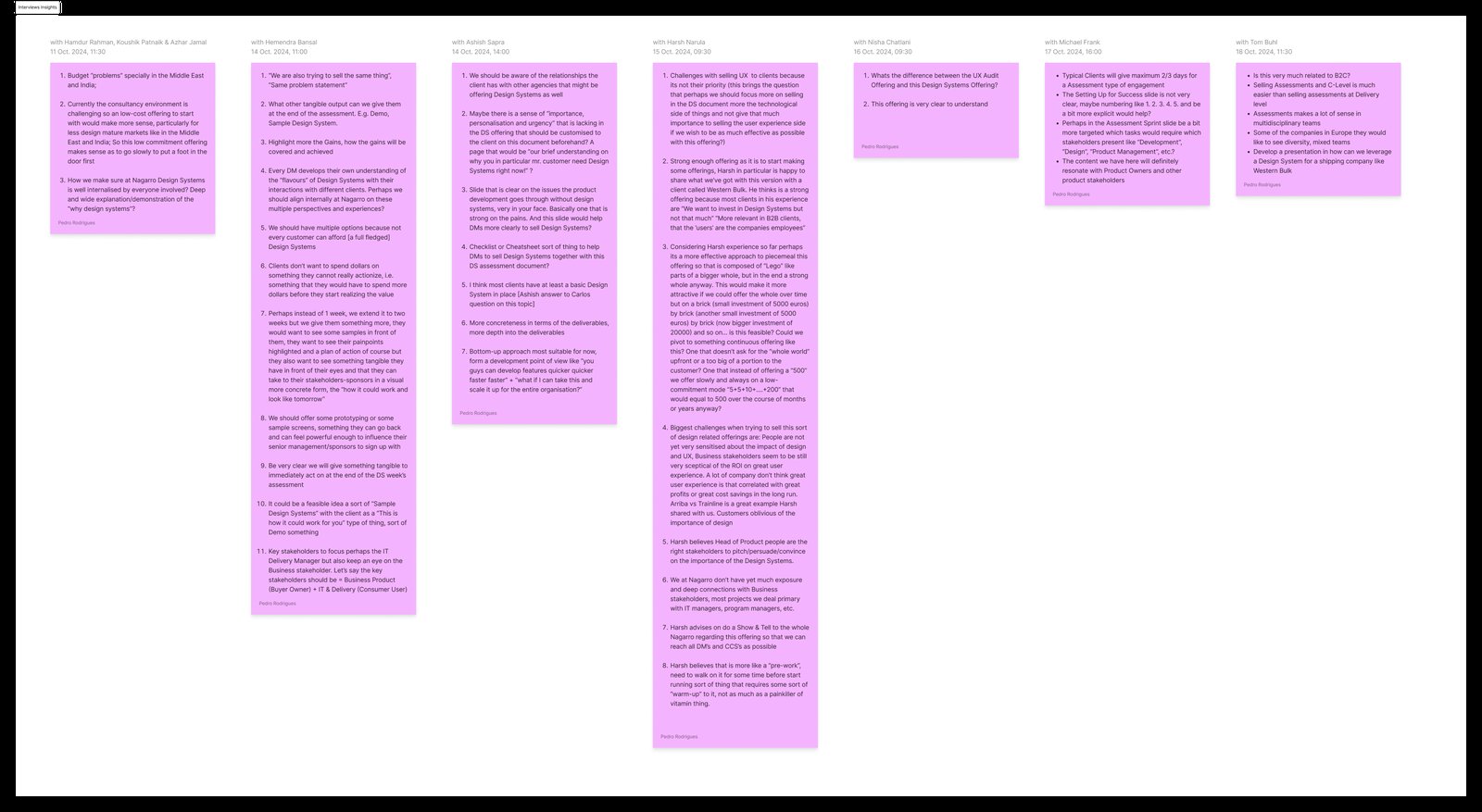 Nagarro Design Systems Audit — interviews insights
