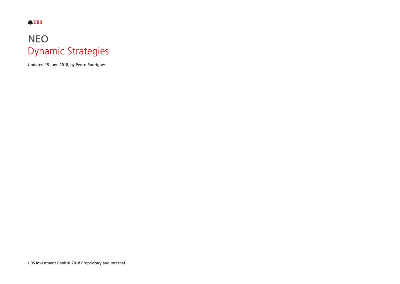 UBS Neo Dynamic Strategies